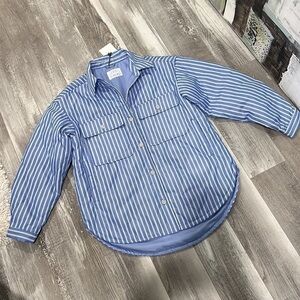 Zara Striped Jacket/Overshirt NWT